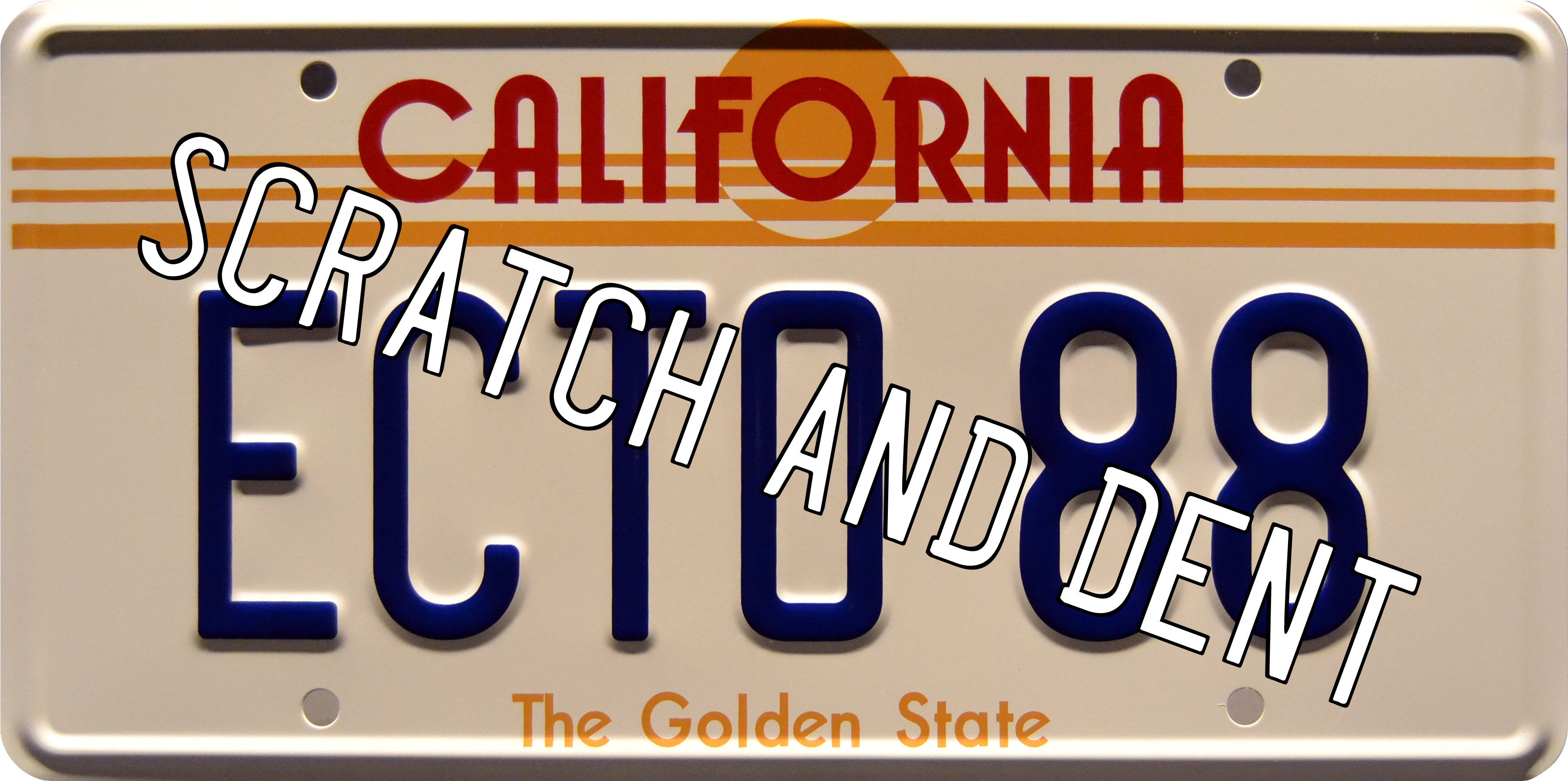 Ready Player One <br />parzival's Delorean - License Plate (4200x2400), Png Download