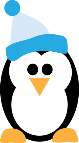 Baby Penguins Clipart - January Penguin (260x470), Png Download