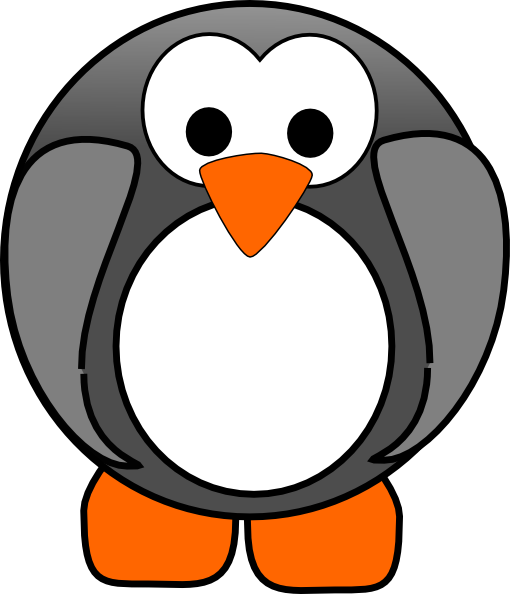 How To Set Use Gray Penguin Clipart - Penguin (510x594), Png Download