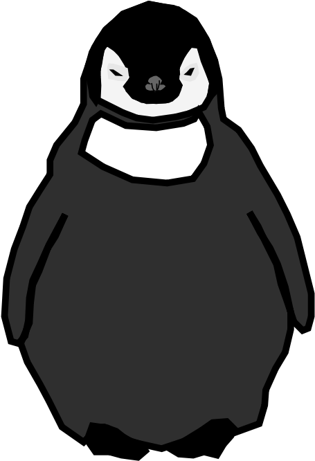 Free Download Penguin Clipart Penguin Black Silhouette - Adã©lie Penguin (501x738), Png Download