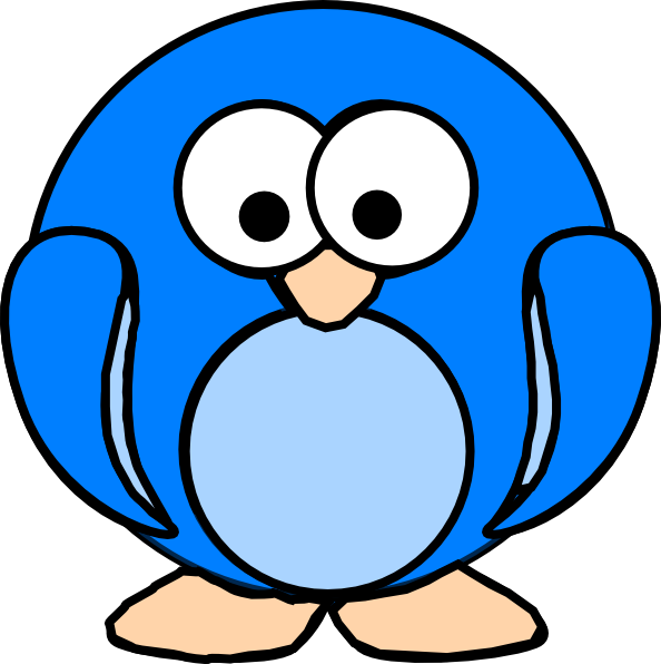 How To Set Use Blue Penguin Svg Vector (594x596), Png Download