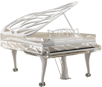 Aire Acrylic Clear Baby Grand Piano For Sale Euro Pianos - Piano (360x360), Png Download