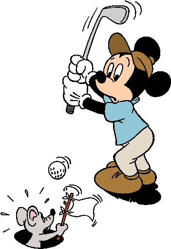 Pin Kids Sports Clipart On Pinterest - Mickey Mouse Jugando Golf (363x524), Png Download