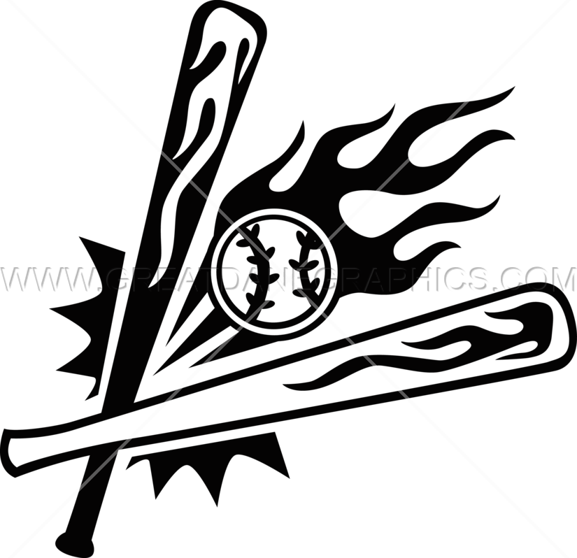 Flaming Baseball Bats & Ball - Baseball (825x798), Png Download