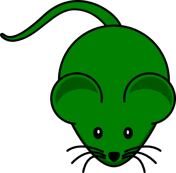 This Free Clipart Png Design Of Dark Green Mouse Clipart - Mouse Clip Art (600x592), Png Download