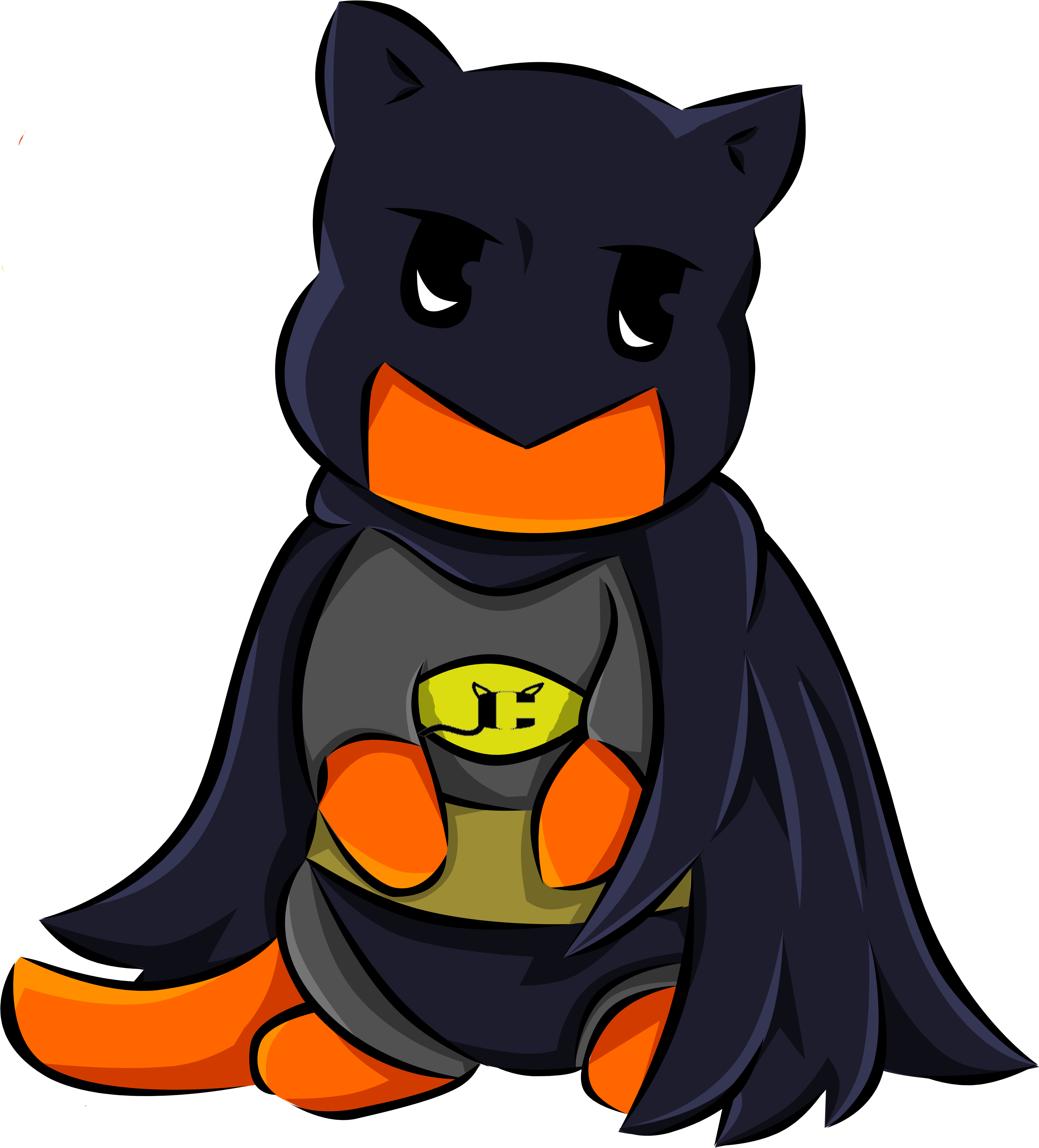 Bat Clipart Cat - Bat Cat Clipart (3272x3592), Png Download