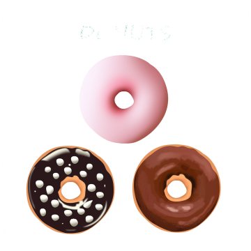 Beautiful Cartoon Lovely Delicious Food Dessert Pastry - Food (360x360), Png Download