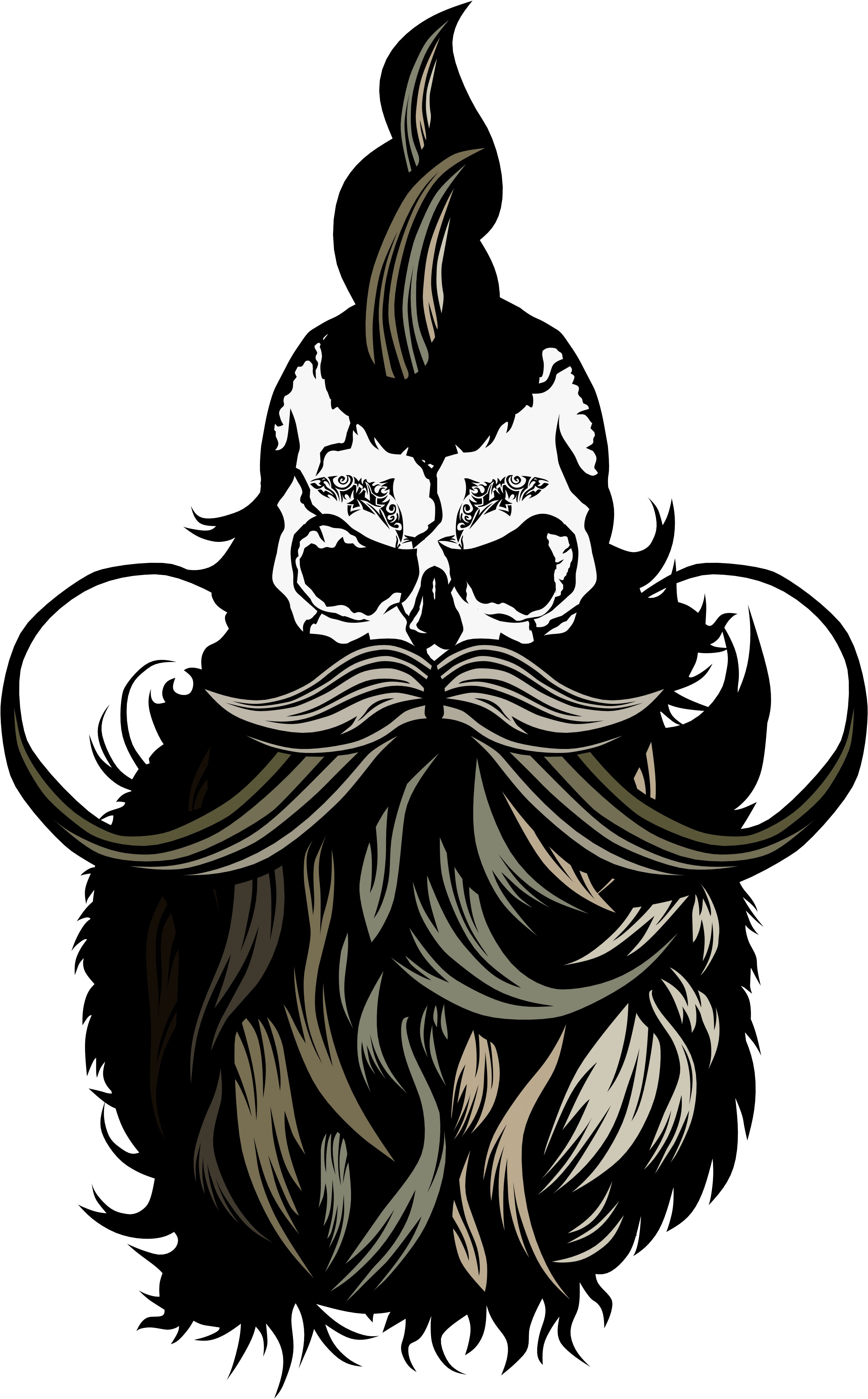 Beard Clipart Texture - Crane Barbe Tatoo (3136x4960), Png Download