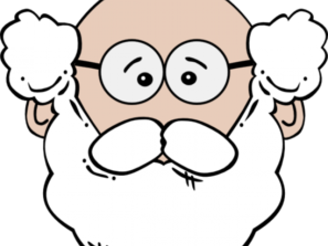 Beard Clipart Cute - Old Man's Face Clipart (640x480), Png Download