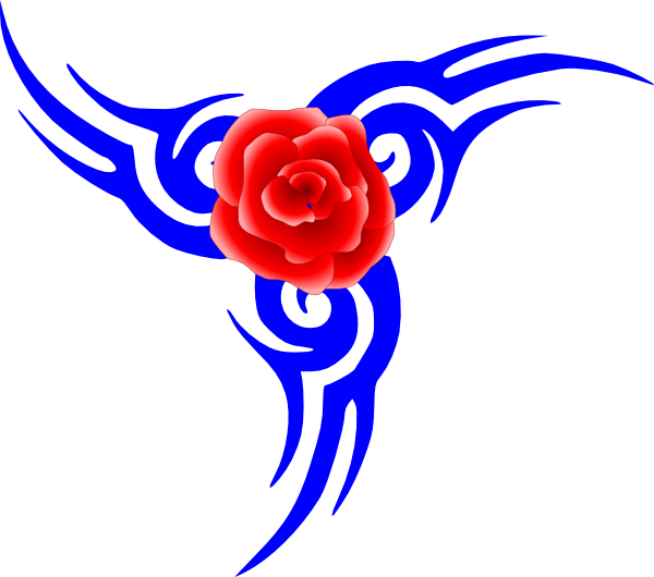 How To Set Use Roses Clipart - Tribal Tattoo (600x530), Png Download