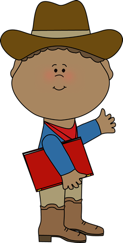 Image Transparent Download Western Clip Art Images - Cowboy With A Book Clipart (253x500), Png Download