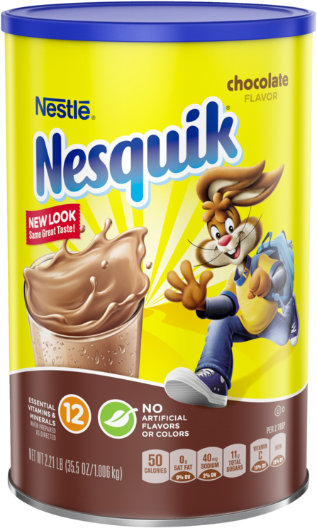 Free Download Nesquik Chocolate Clipart Milk Drink - Strawberry Nesquik (750x750), Png Download