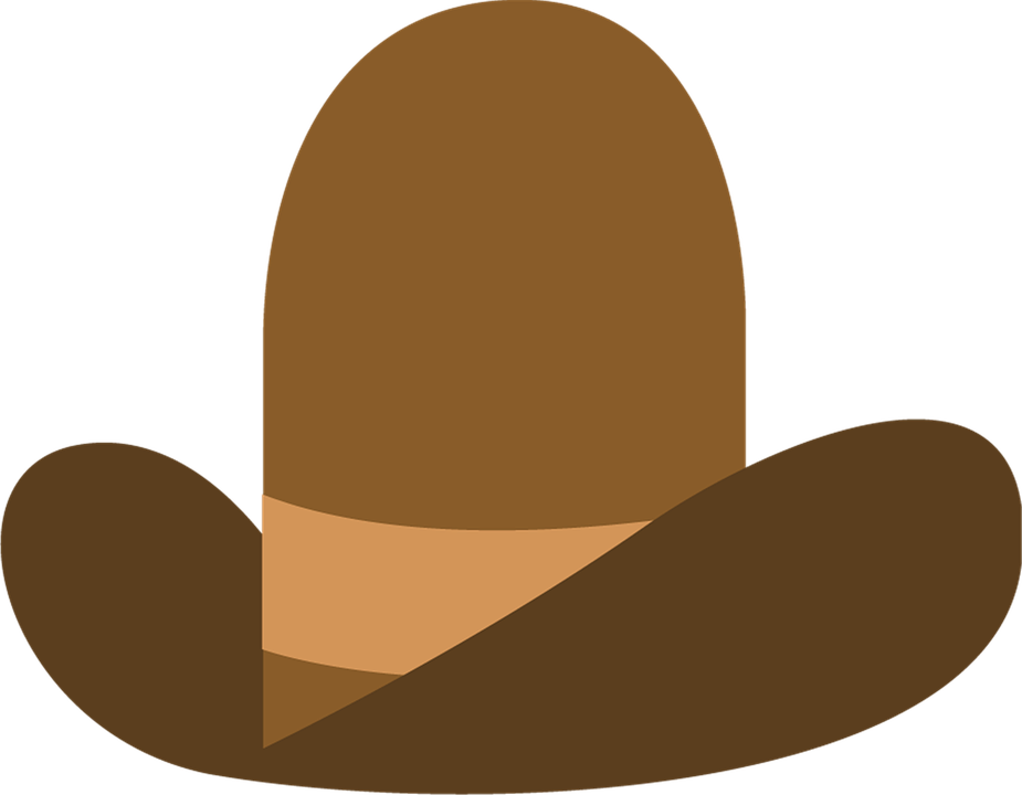 Free Cowboy Hat Clipart Black And White Images - Cowboy Hat Cartoon Transparent (925x720), Png Download