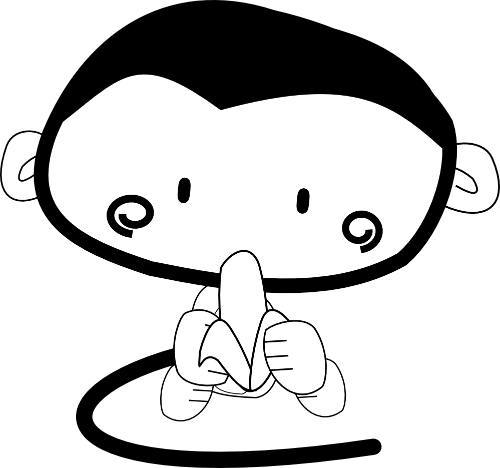 Monkey Black And White Black And White Monkey Hairstyles - Monkey With A Camera (999x935), Png Download