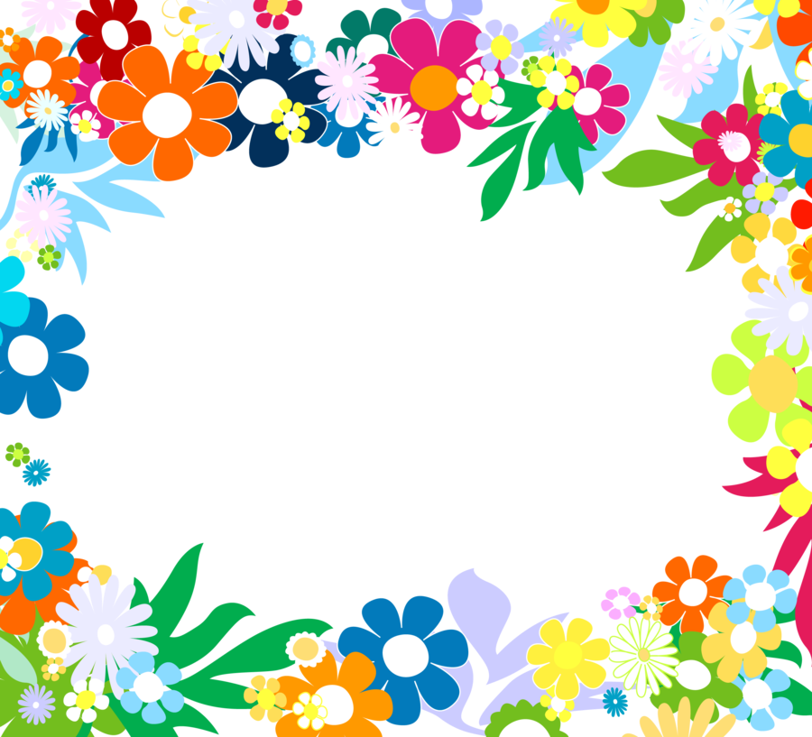 Decorate A Boarder Of Chart Paper Clipart Picture Frames - Рамка Цветочная Пнг (900x817), Png Download