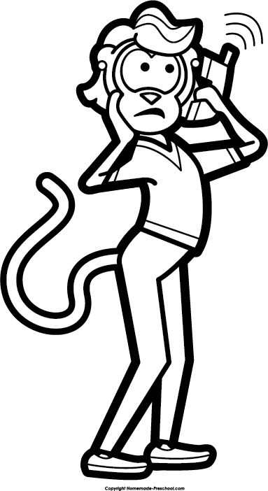 Monkey Clipart Home - Five Little Monkeys Doctor (383x702), Png Download