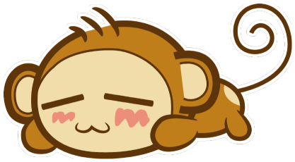 Kawaii Monkey (500x288), Png Download