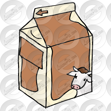 Chocolate Milk Carton Clipart - Carton Of Chocolate Milk Cartoon (380x380), Png Download