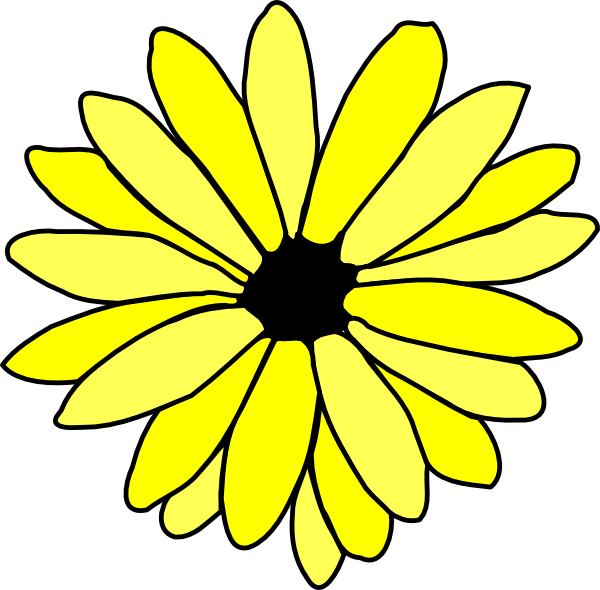 How To Set Use Yellow Daisy Clipart - Single Flower Coloring Flower (600x590), Png Download