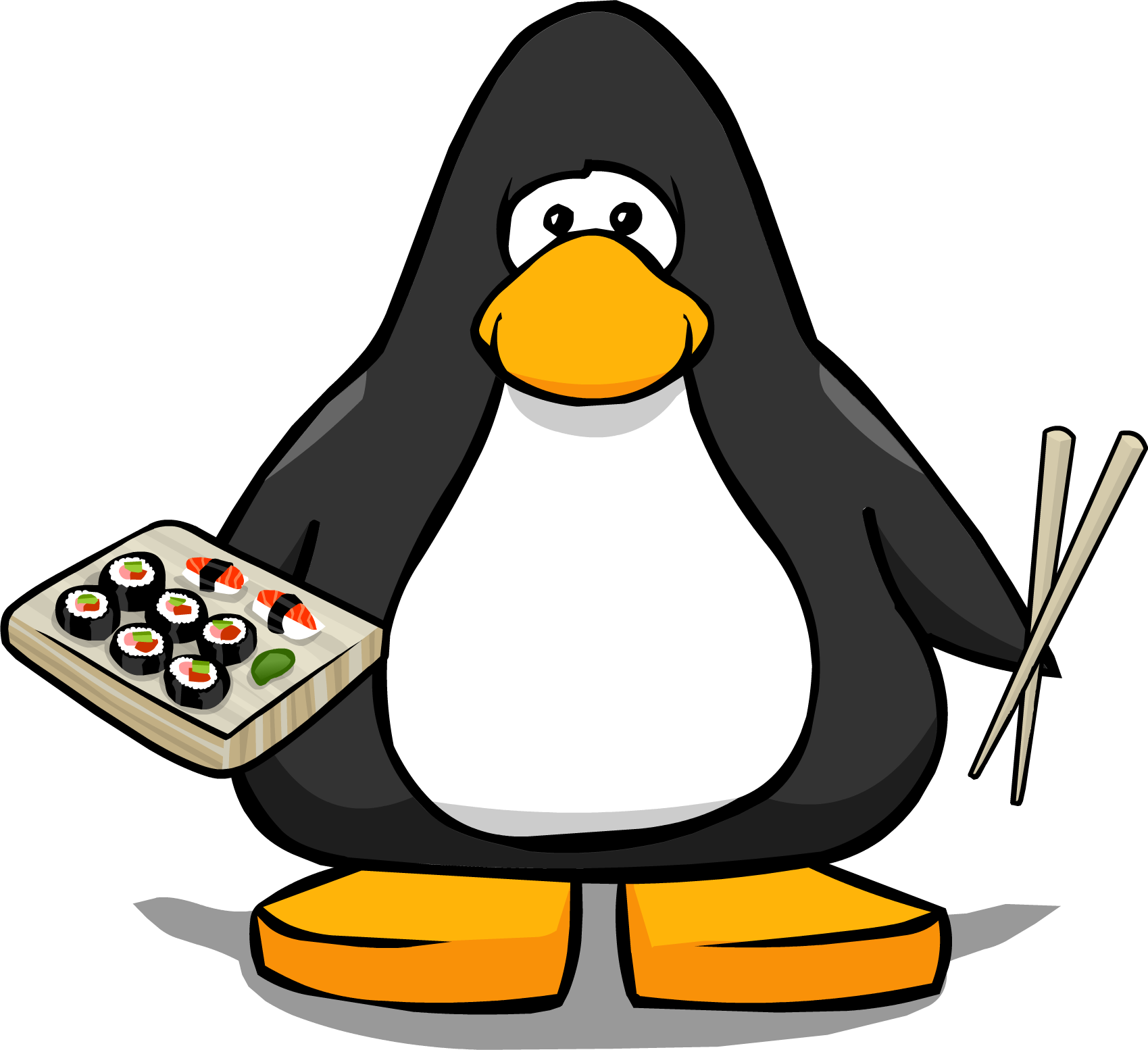 Sushi Combo From A Player Card - Club Penguin Water Wings (1699x1554), Png Download