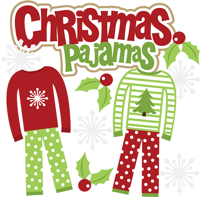 Christmas Pajama Party Clipart (648x631), Png Download
