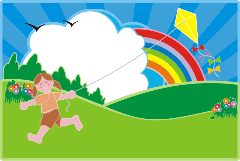 Big Kite Clipart - Flying Kites Clipart Png (800x536), Png Download