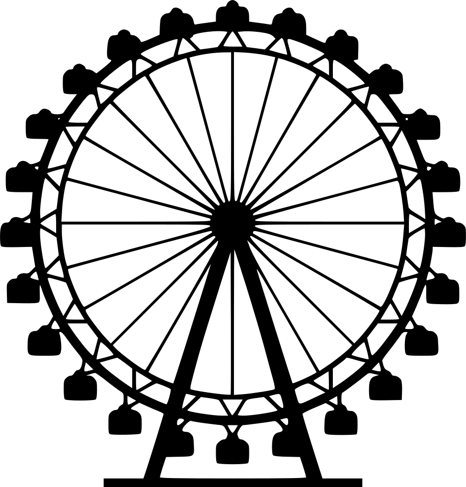 Eye Comments - Ferris Wheel Vector Png (938x980), Png Download