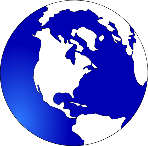 Clipart Info - Blue And White Earth (600x592), Png Download