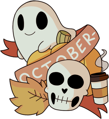Design Orange Halloween Tattoo Skeletons Fall Autumn - Png Halloween (500x620), Png Download