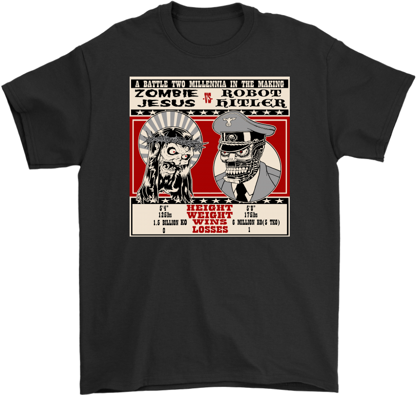Zombie Jesus Vs Robot Hitler • Original Design By Tank - System Of A Down 2018 Shirt (1024x1024), Png Download