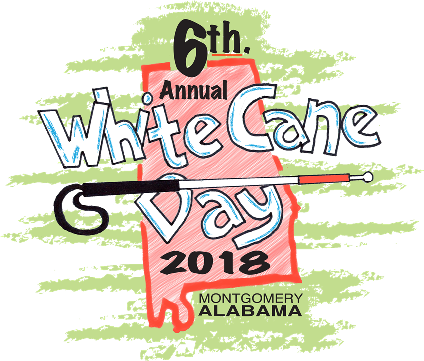 Alabama White Cane Day 2018 Logo, Montgomery, Alabama - White Cane Day 2018 (900x850), Png Download