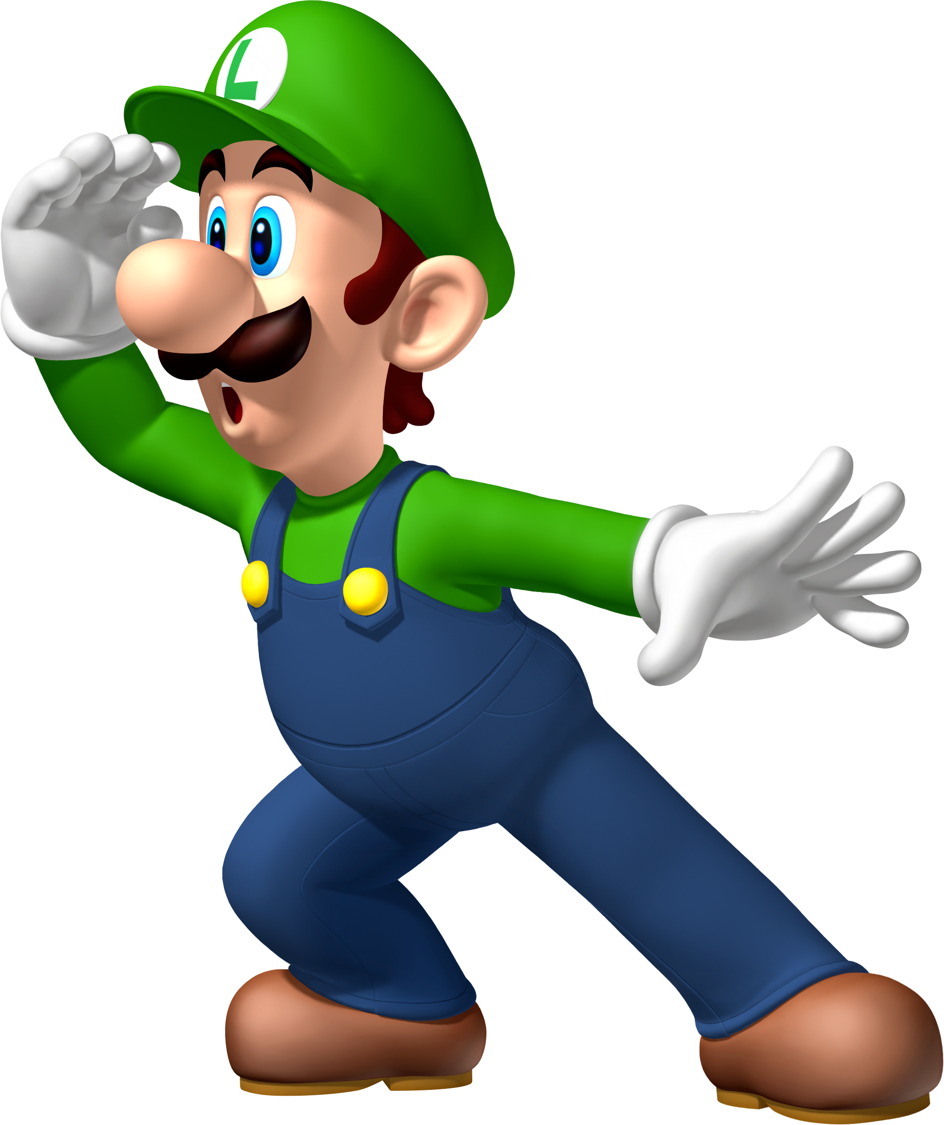 Appearance - - Mario Party 8 Luigi (1933x2305), Png Download