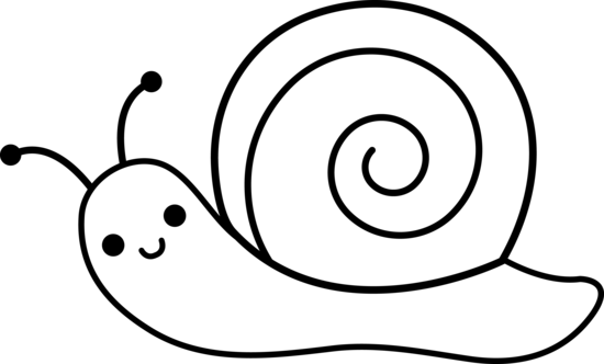 Clipart Info - Line Drawing Of Snail (550x332), Png Download