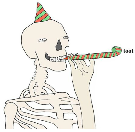 Spoopy Spooky Halloween Skeleton Toot Celebrate - Simpsons Pictures That I Gone And Done Birthday (450x440), Png Download
