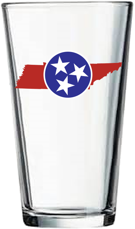 Show Your Pride Of The Tennessee Tri Star With This - Kate Aspen Class Of 2015 Pint Glass (set Of 4), Clear (1000x1000), Png Download