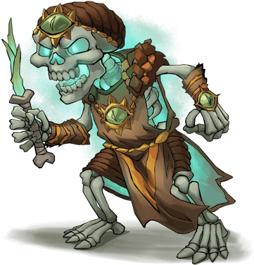 The Creepy Skeleton Waves His Eerie Wand Around And - Portable Network Graphics (400x400), Png Download