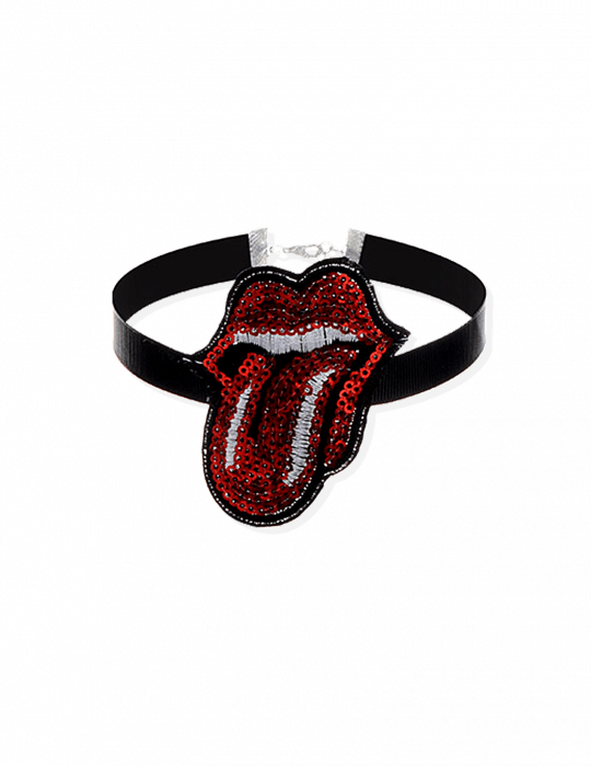 Kinky Lip Glitter Choker - Choker (540x699), Png Download