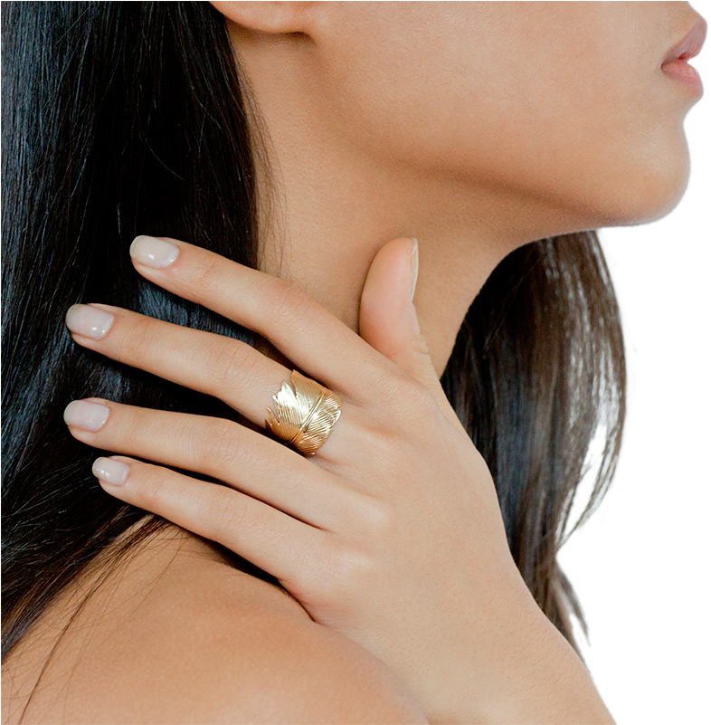 R Feather Ring Onfig New - Engagement Ring (800x800), Png Download