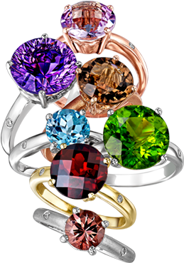 Holi Gem And Diamond Stackable Rings - Holi Jewellery (400x400), Png Download