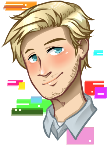 Pewdiepie - Cartoon (363x520), Png Download