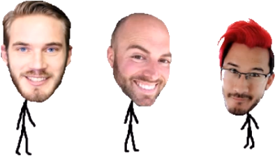 Trio - T Series Vs Pewdiepie (500x250), Png Download