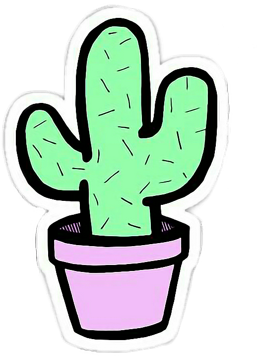 Report Abuse - Stickers Cactus (518x716), Png Download