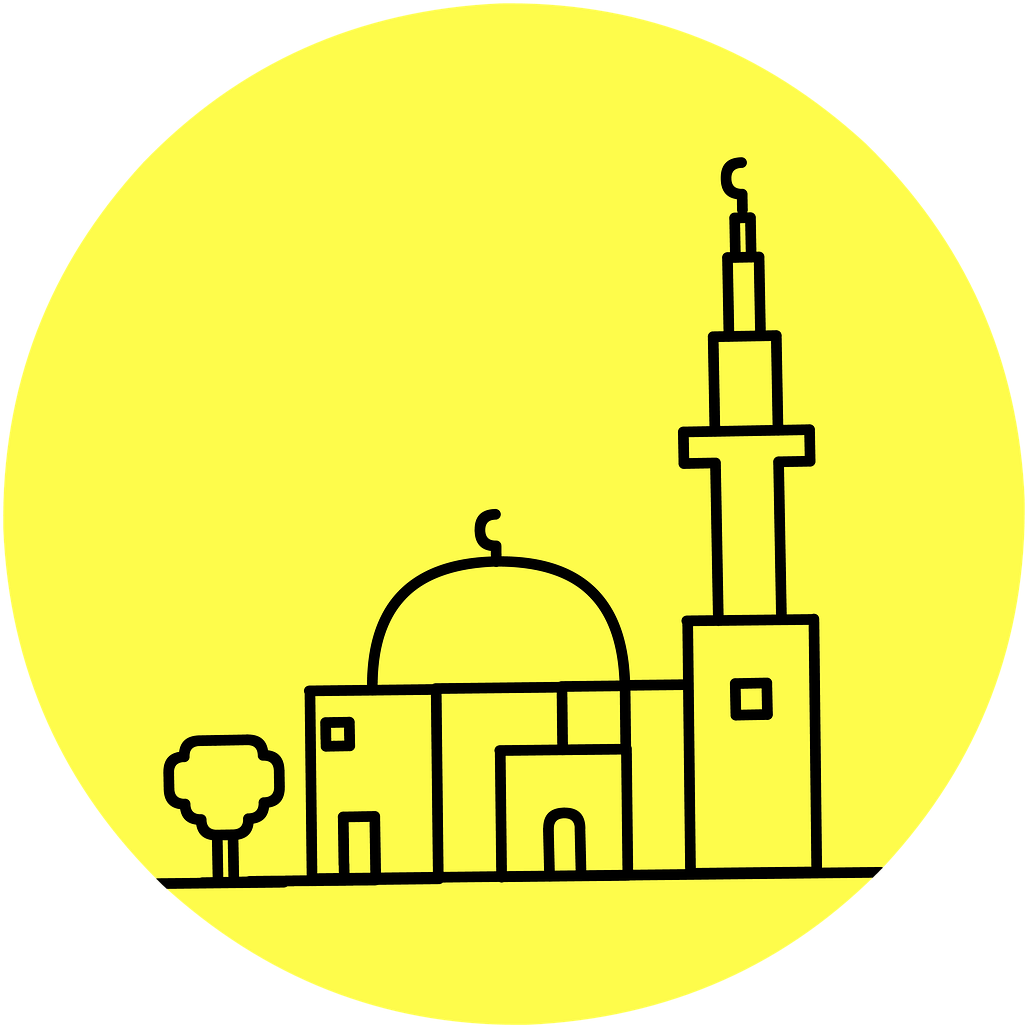 Mosque Cut Out Silhouette - Sultan Ahmed Mosque (1280x1280), Png Download