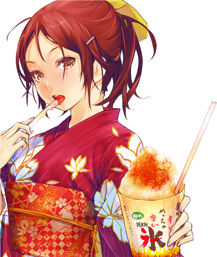 Anime Girl Clip Art - Kakigori Anime (900x1052), Png Download