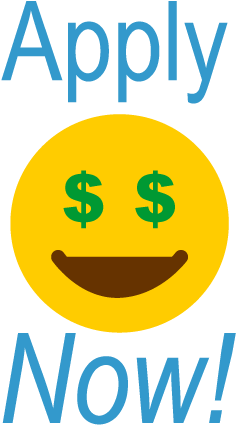 Apply Now With Smiling Emoji - Apply Now Background (270x446), Png Download