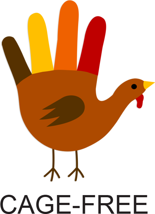 Turkey-cagefree - Turkey Made Out Of A Hand (654x786), Png Download
