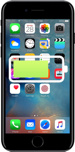 Iphone 6 Plus Space Grey Front (500x500), Png Download