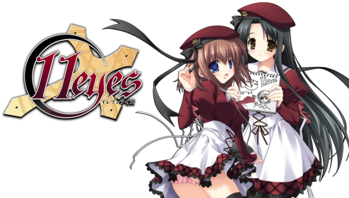 11eyes Tv Show Image With Logo And Character - 11 Eyes Logo Png (500x281), Png Download