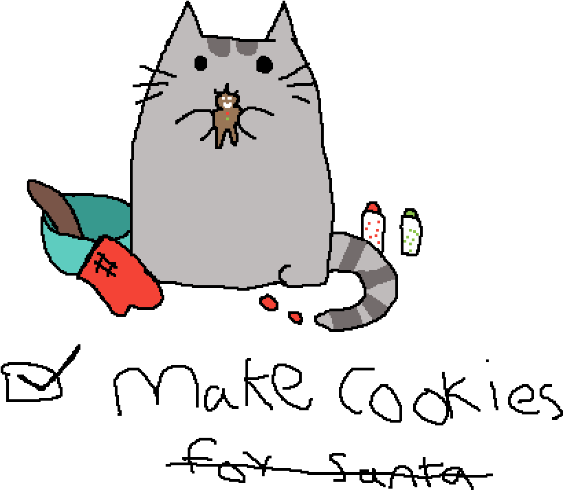 X-mas Pusheen Cat - Pusheen (1000x1000), Png Download