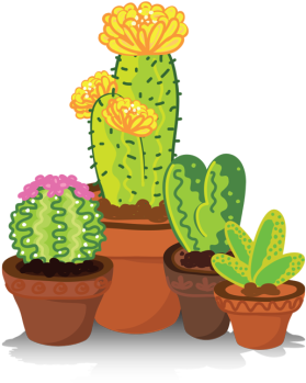 Cactus Tumblr Transparent For Kids - Cactus (500x417), Png Download